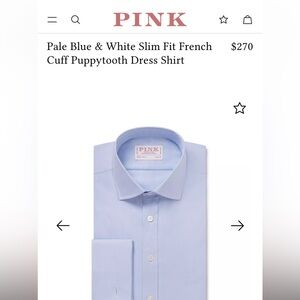 Thomas Pink Light Blue Dress Shirt